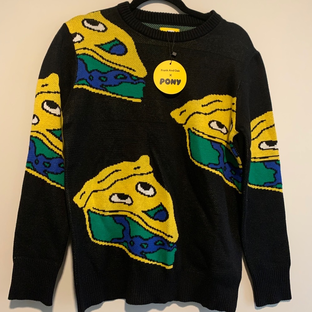 Brand new Frank And Oak X PONY sweaters.